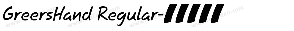 GreersHand Regular字体转换